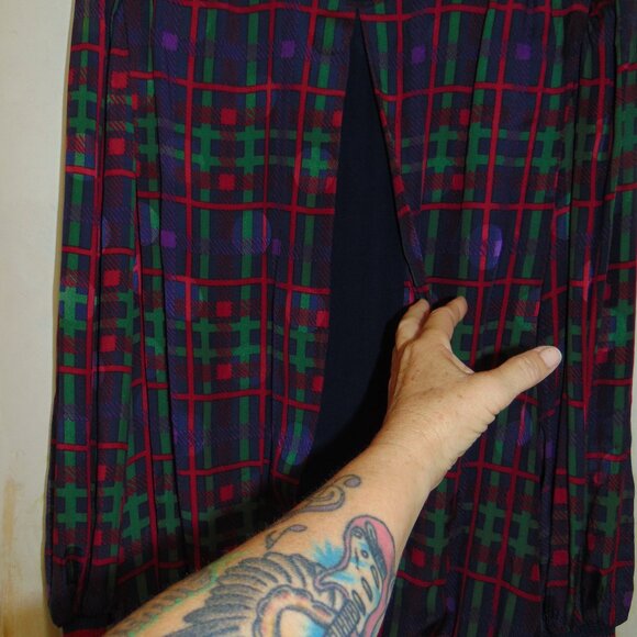 Vintage Anne Crimmins For Umi Collections Blouse Silk Abstract Geometric 10 Boho - Picture 5 of 12